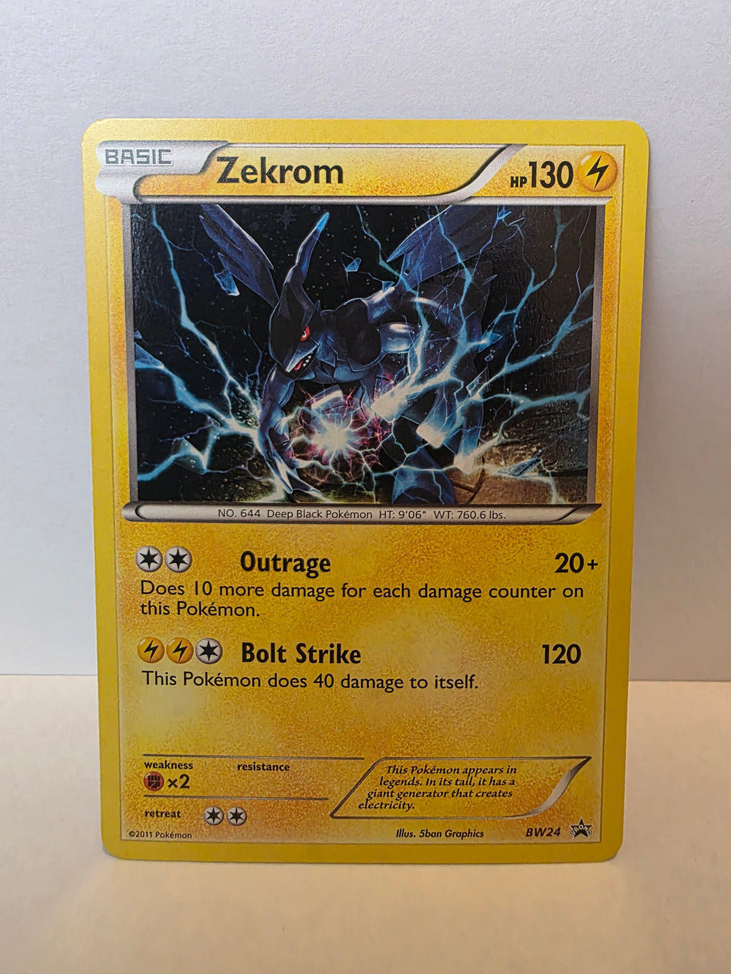 Zekrom BW24 Black & White Promo Holo Rare TCG Card NM/LP [024]