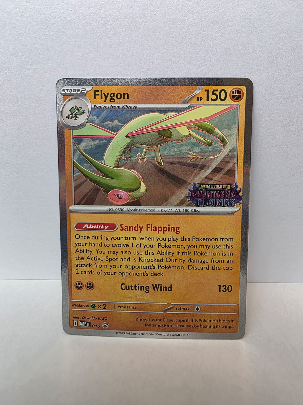 Flygon 016 Pokémon TCG MEP (2025) Phantasmal Flames Stamped Rare NM [034]