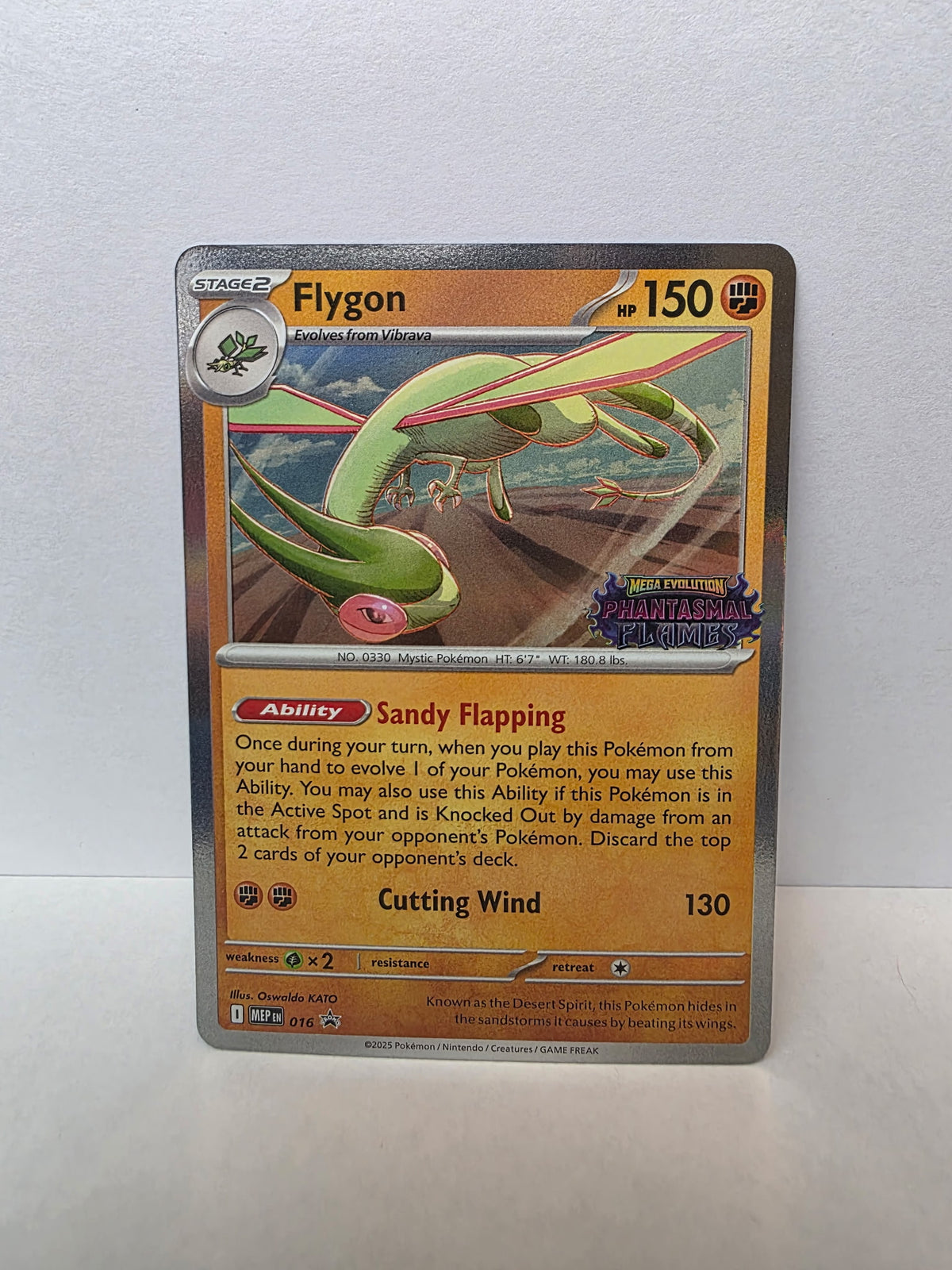 Flygon 016 Pokémon TCG MEP (2025) Phantasmal Flames Stamped Rare NM [034]