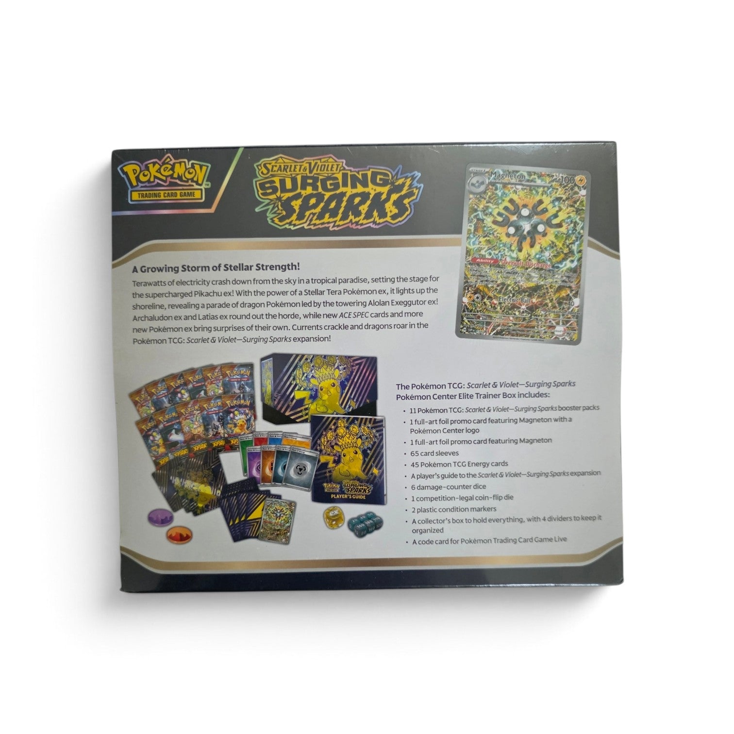 Pikachu - Pokémon Center Elite Trainer Box - Factory Sealed - 2024 Scarlet & Violet Surging Sparks