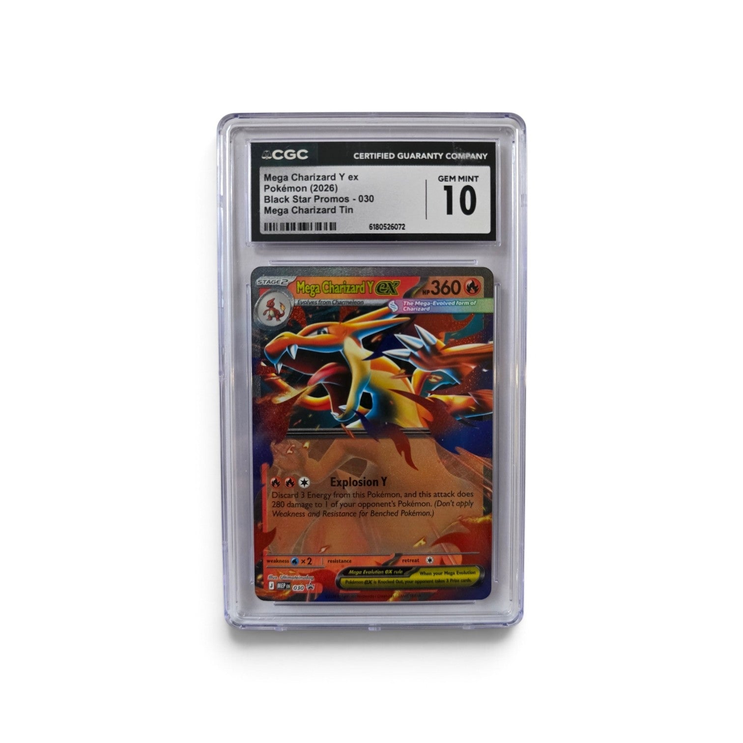 2026 Pokémon Black Star Promos MEGA CHARIZARD Y ex 030 - CGC 10 Gem Mint Graded Slab