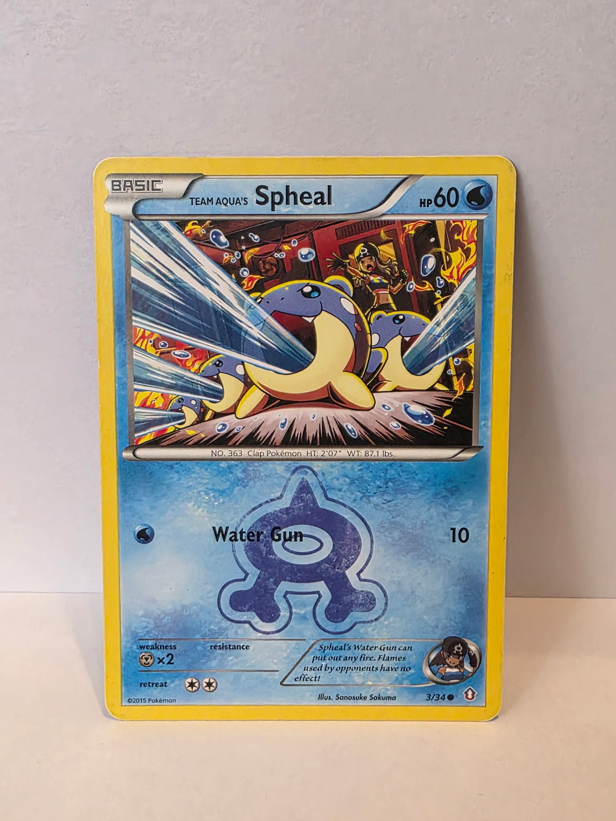 Team Aqua's Spheal 3/34 – Pokémon TCG Double Crisis (2015) – LP/MP [001]