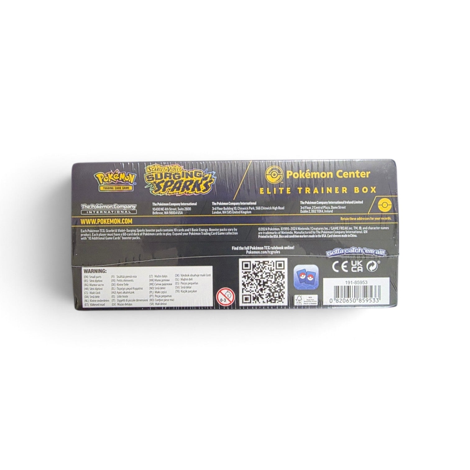 Pikachu - Pokémon Center Elite Trainer Box - Factory Sealed - 2024 Scarlet & Violet Surging Sparks