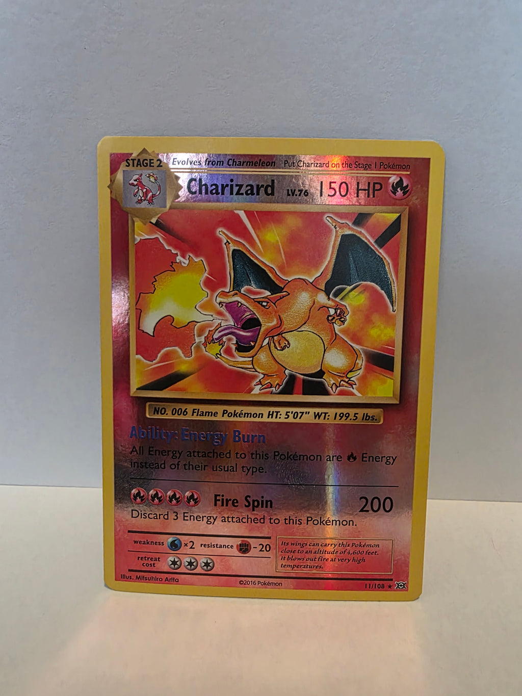 Charizard 11/108 Reverse Holo Rare XY Evolutions TCG Pokémon Card NM [017]