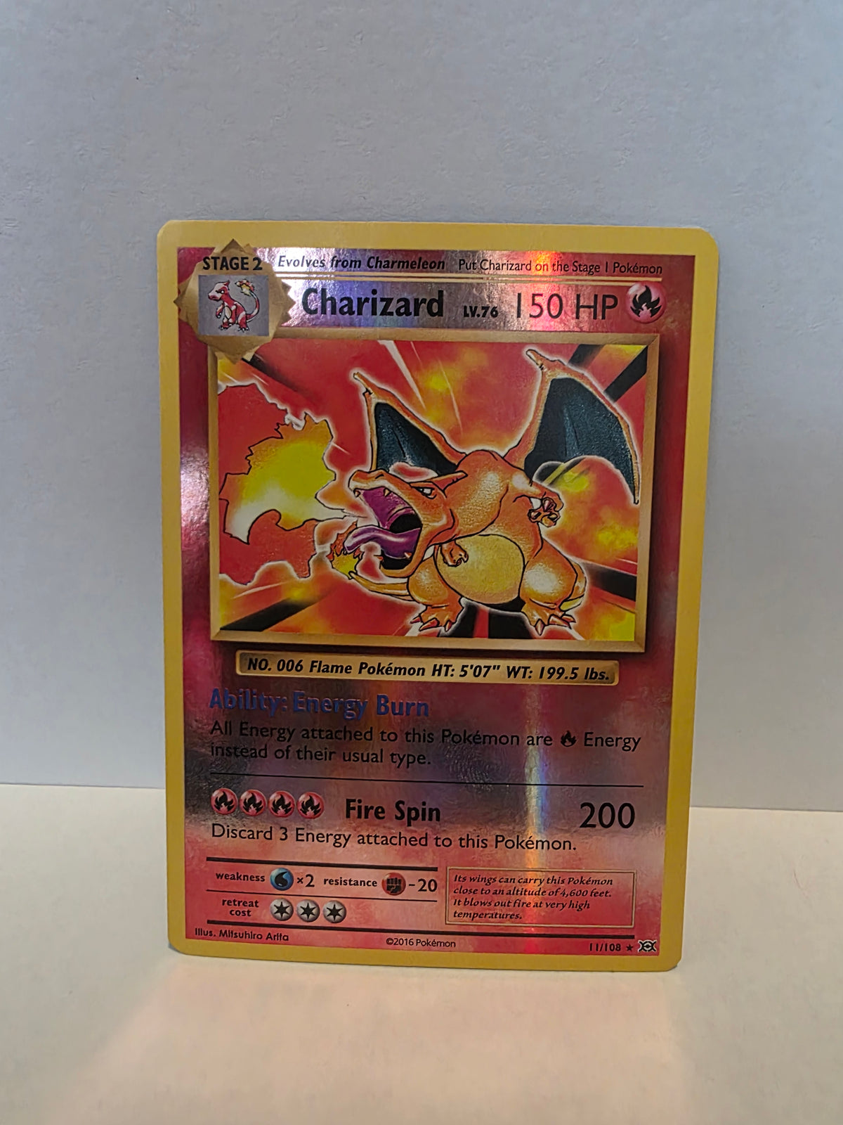 Charizard 11/108 Reverse Holo Rare XY Evolutions TCG Pokémon Card NM [017]