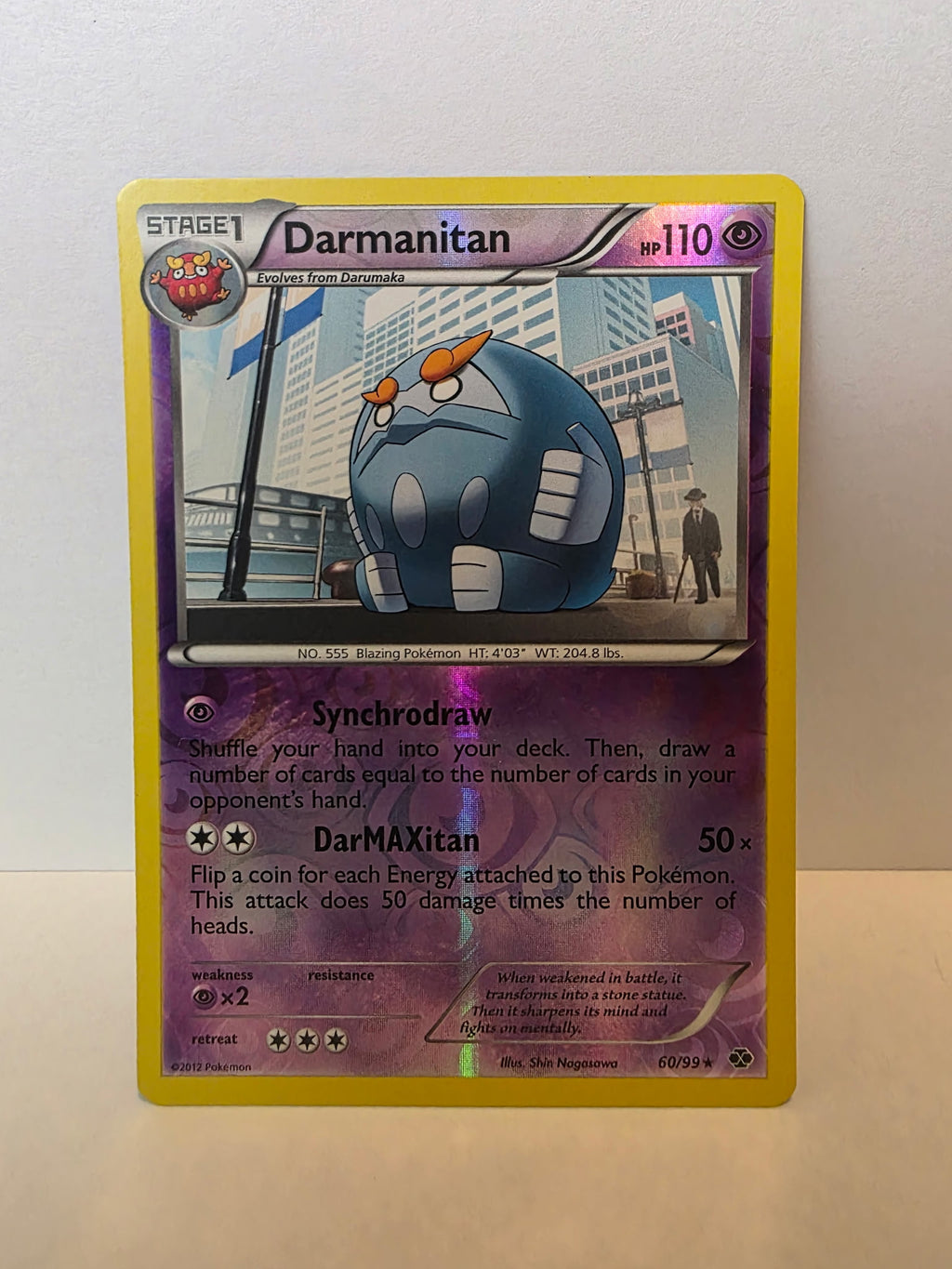 Darmanitan 60/99 Pokémon TCG Next Destinies (2012) Reverse Holo Rare LP/MP [025]