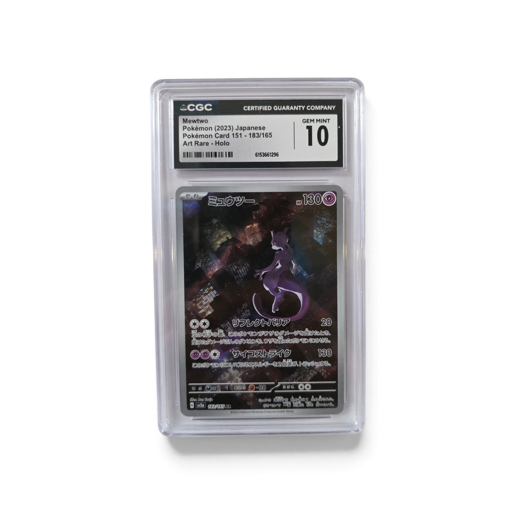 2023 Pokémon Japanese 151 MEWTWO 183/165 (Art Rare) - CGC 10 Gem Mint Graded Slab