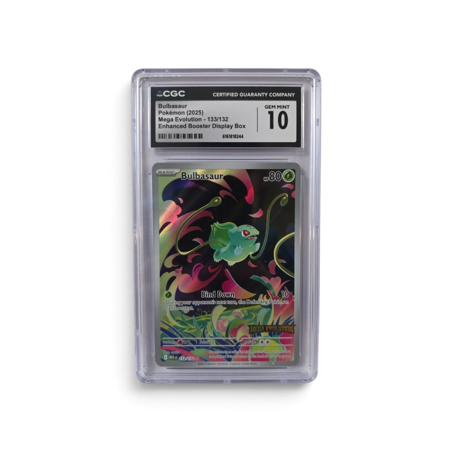 2025 Pokémon Mega Evolution BULBASAUR 133/132 - CGC 10 Gem Mint Graded Slab