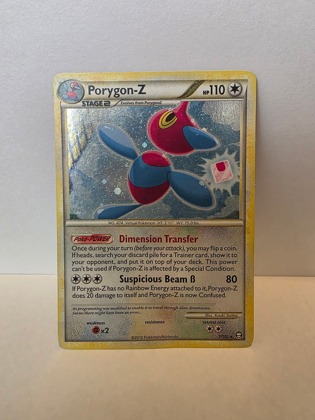Porygon-Z 7/102 – Pokémon TCG HS—Triumphant (2010) – Holo Rare – MP/HP [026]